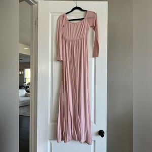 Pink maternity dress
